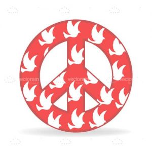 Sign of peace with bird